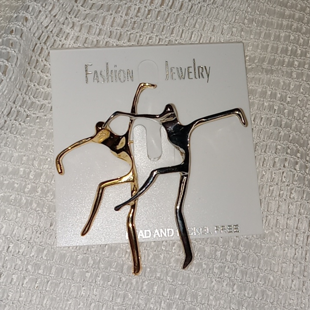 Two people pin